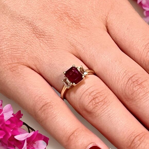Natural Ruby Sapphire Ring 6.5 14k Y Gold 2.51 TCW Certified $3,950 310636 - Picture 5 of 16